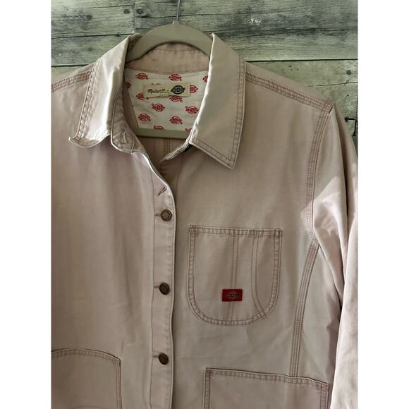 Madewell X Dickies Workwear Pink Cotton Canvas Jacket M - Picture 2 of 3
